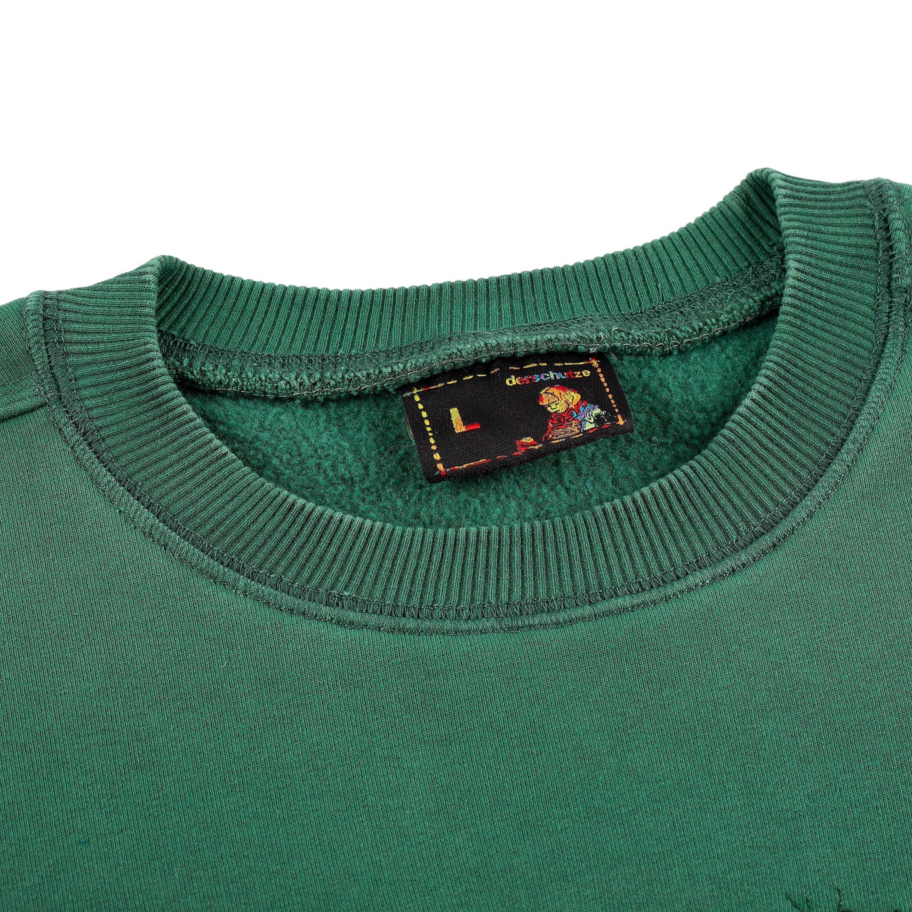 "super kid" crewneck green