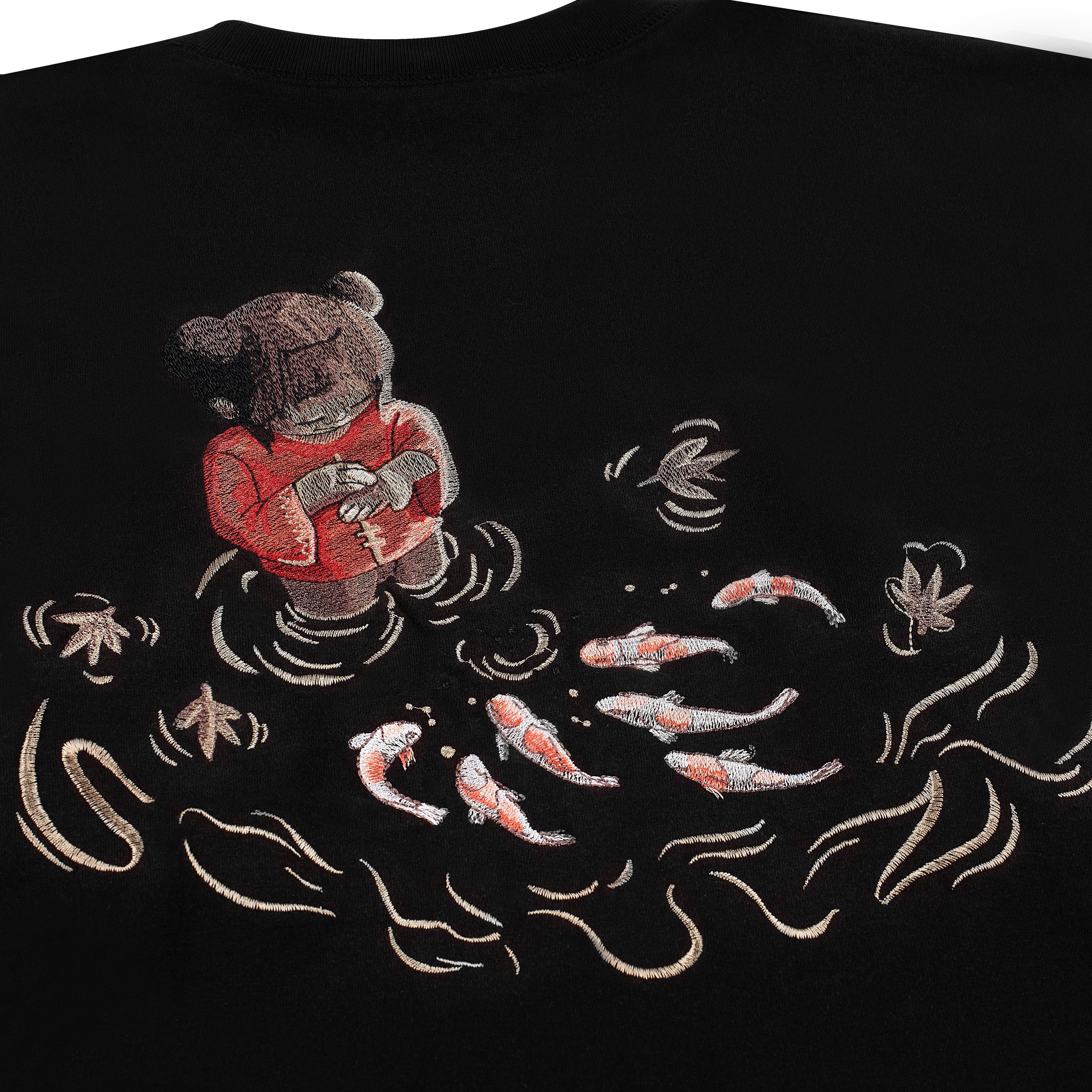 "koi fish" Long-sleeve black