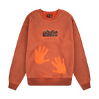 "super kid" crewneck orange