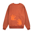 "super kid" crewneck orange