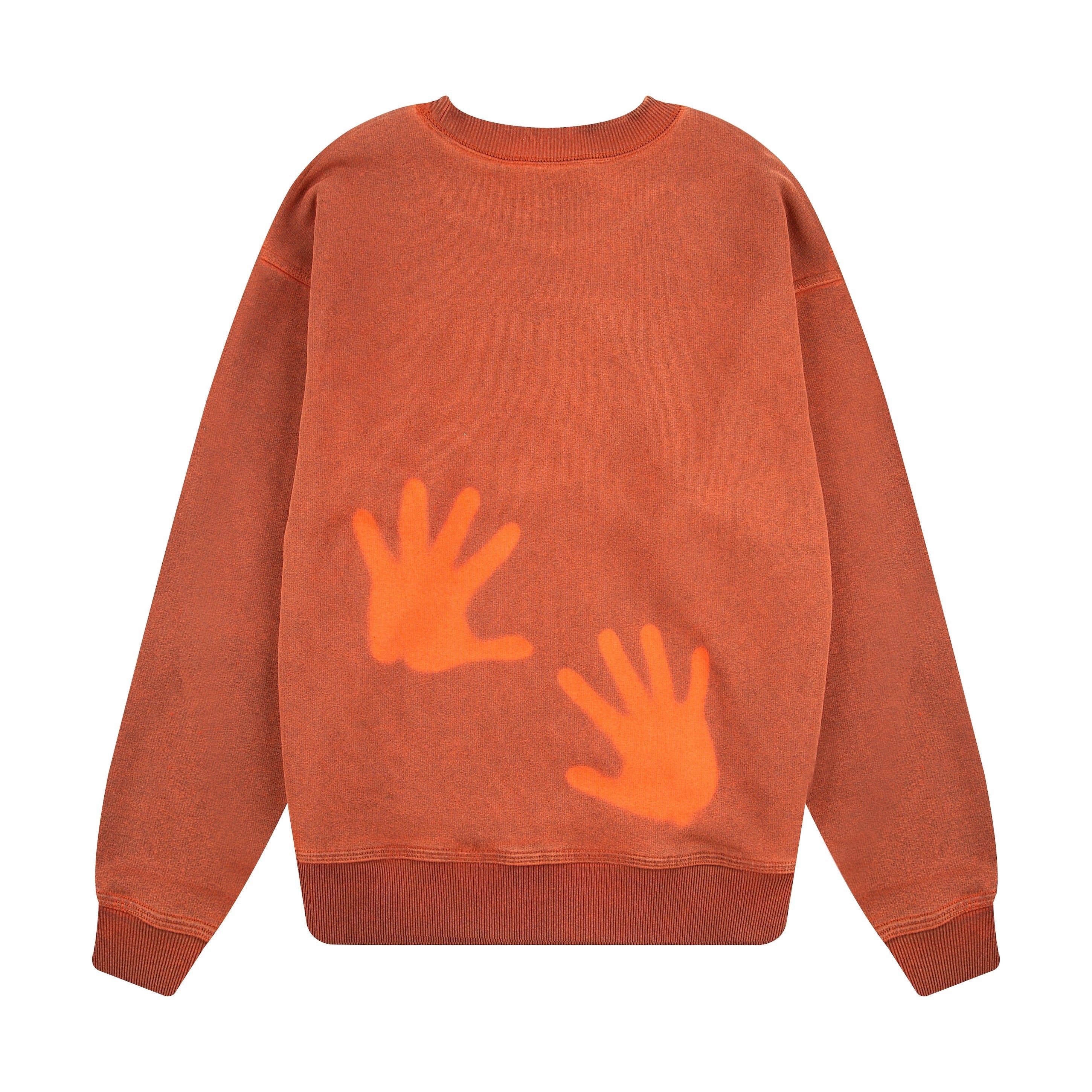 "super kid" crewneck orange