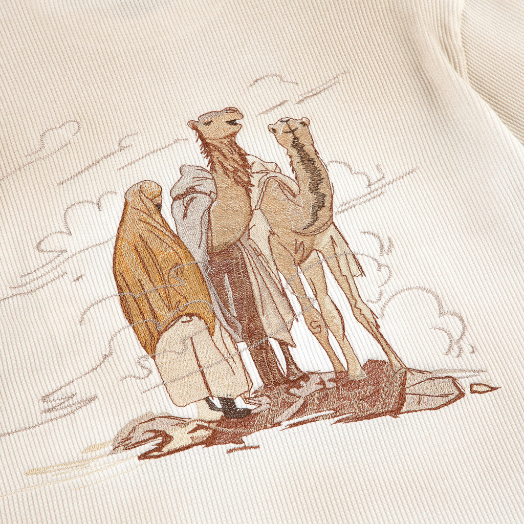 "yasmin v3" waffle long sleeve off white