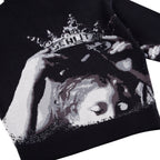 "awakening" knit Hoodie black