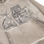 "sashiko v2" Hoodie light grey