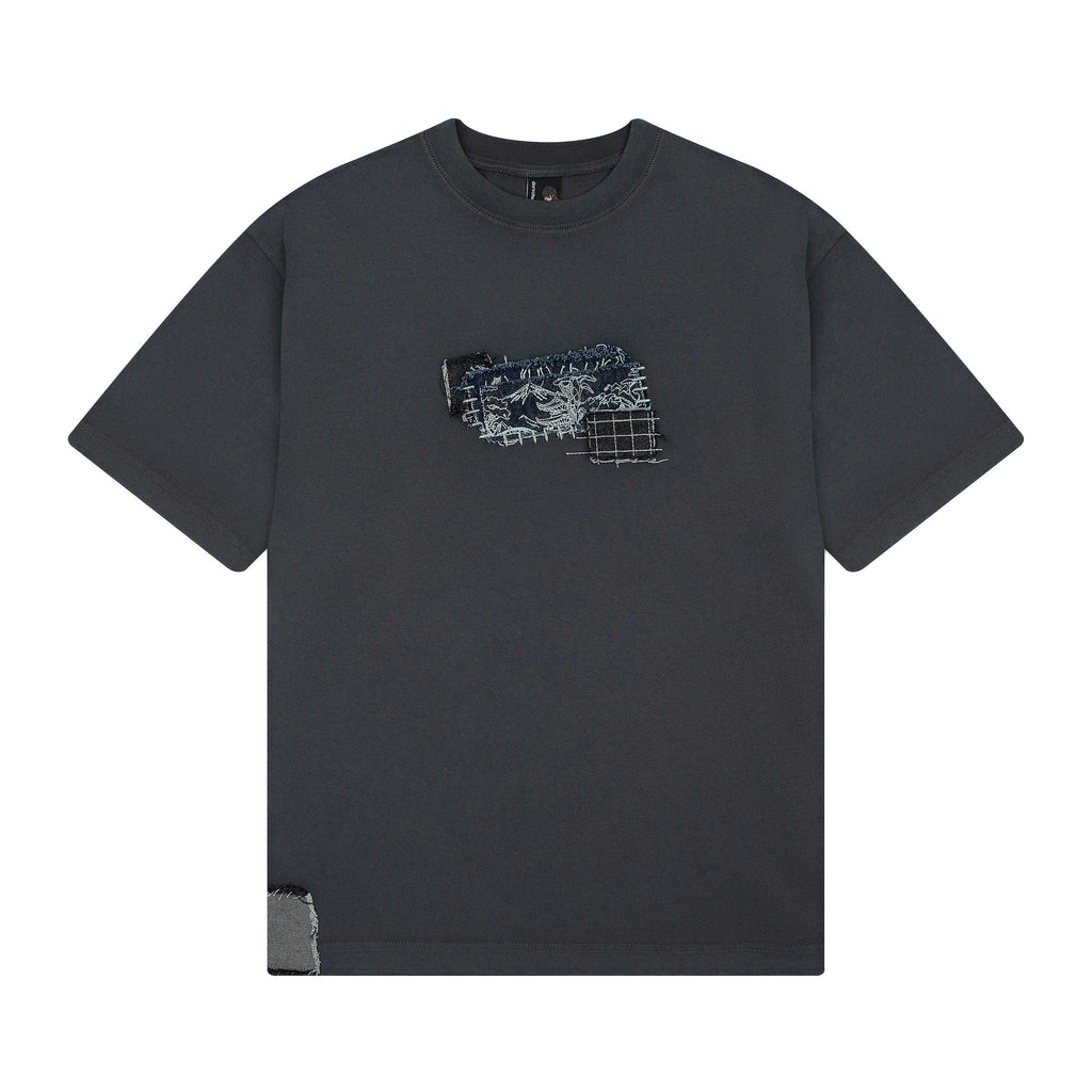 "sashiko" T Shirt anthracite