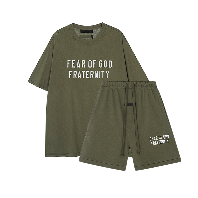 FW24 FRATERNITY T-Shirt / Shorts / Set - Turquoise