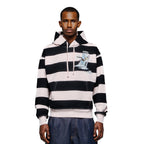 "on air" pink-purple striped Hoodie