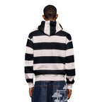 "on air" pink-purple striped Hoodie