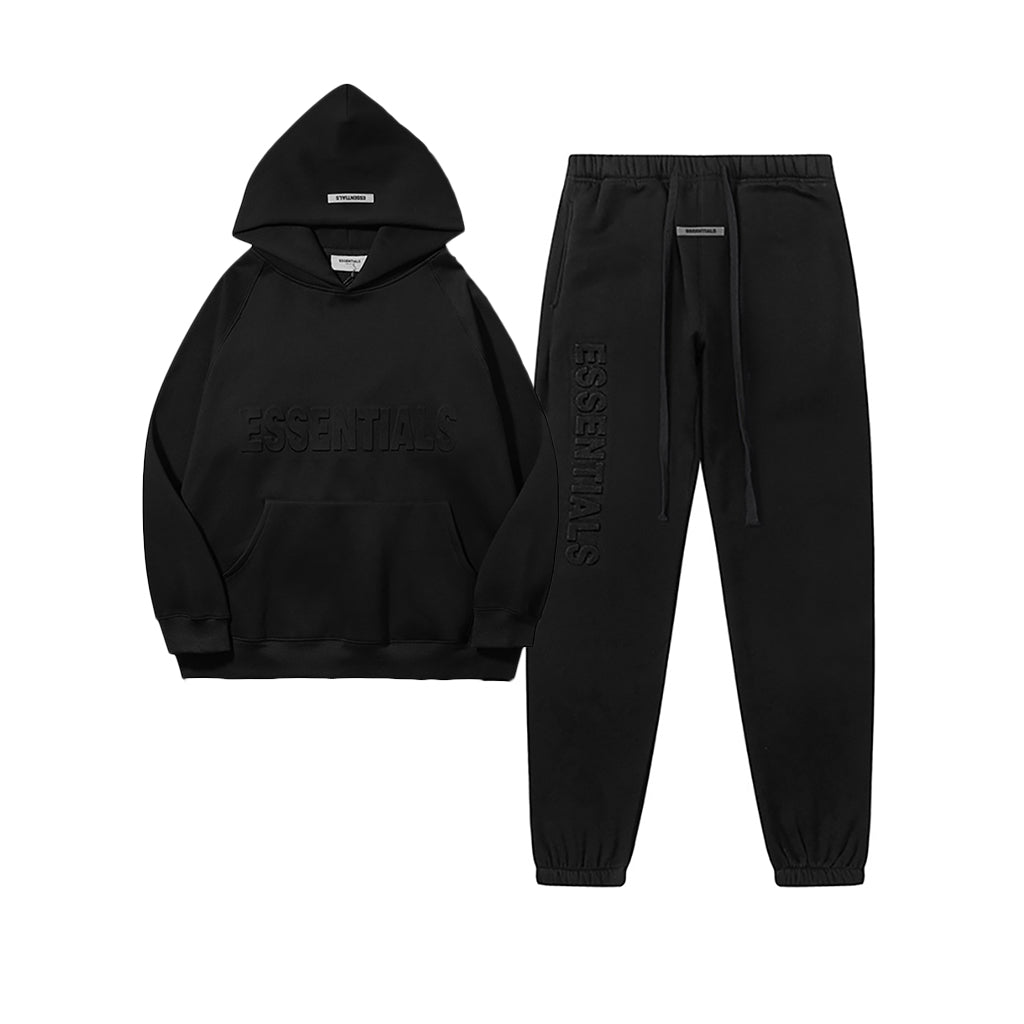 FW23 Embossed Relief Hoodie / Pants / Set - Black